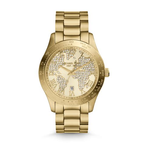 michael kors layton pave watch